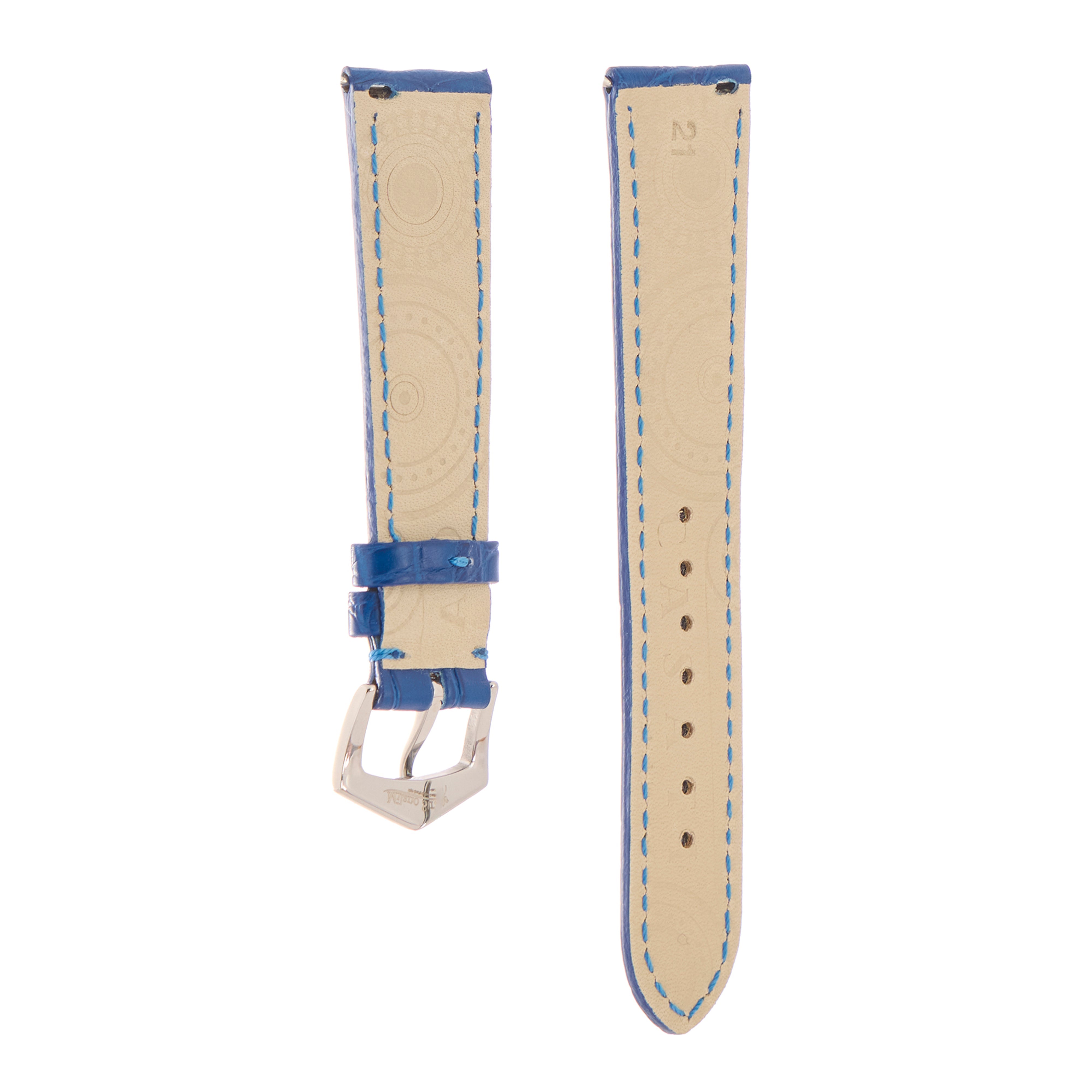 Matt Light Blue Alligator Watch Strap