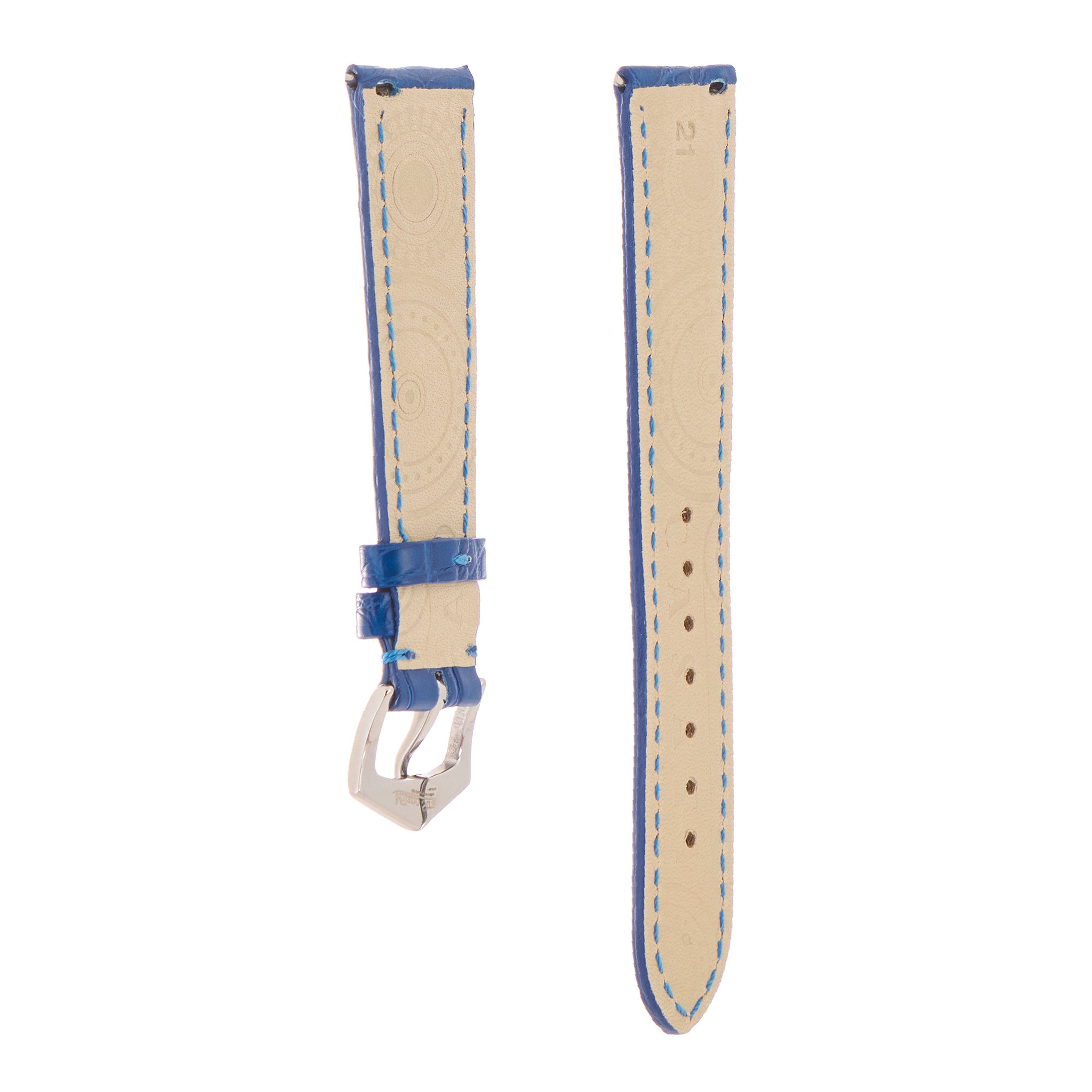 Matt Light Blue Alligator Watch Strap