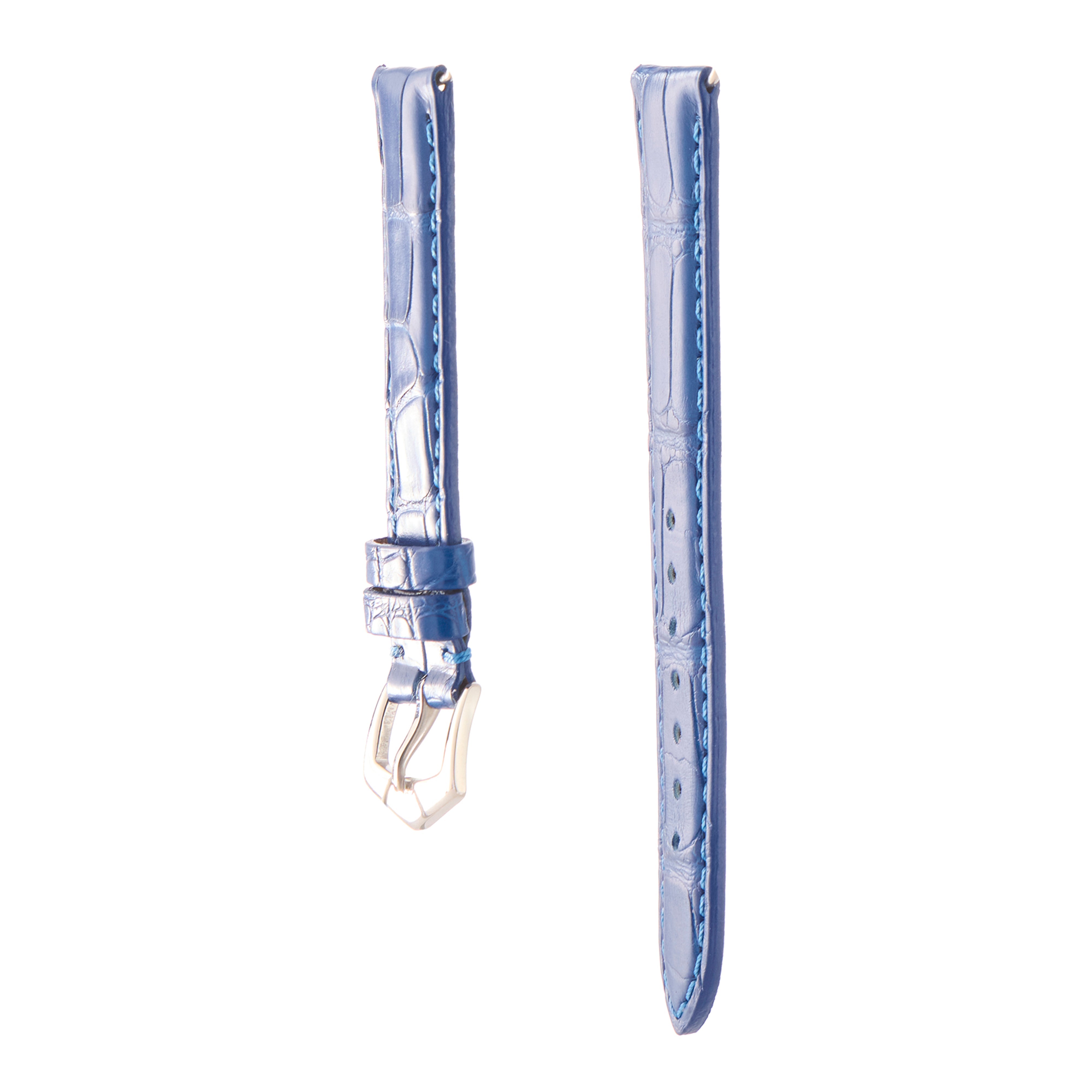Matt Light Blue Alligator Watch Strap
