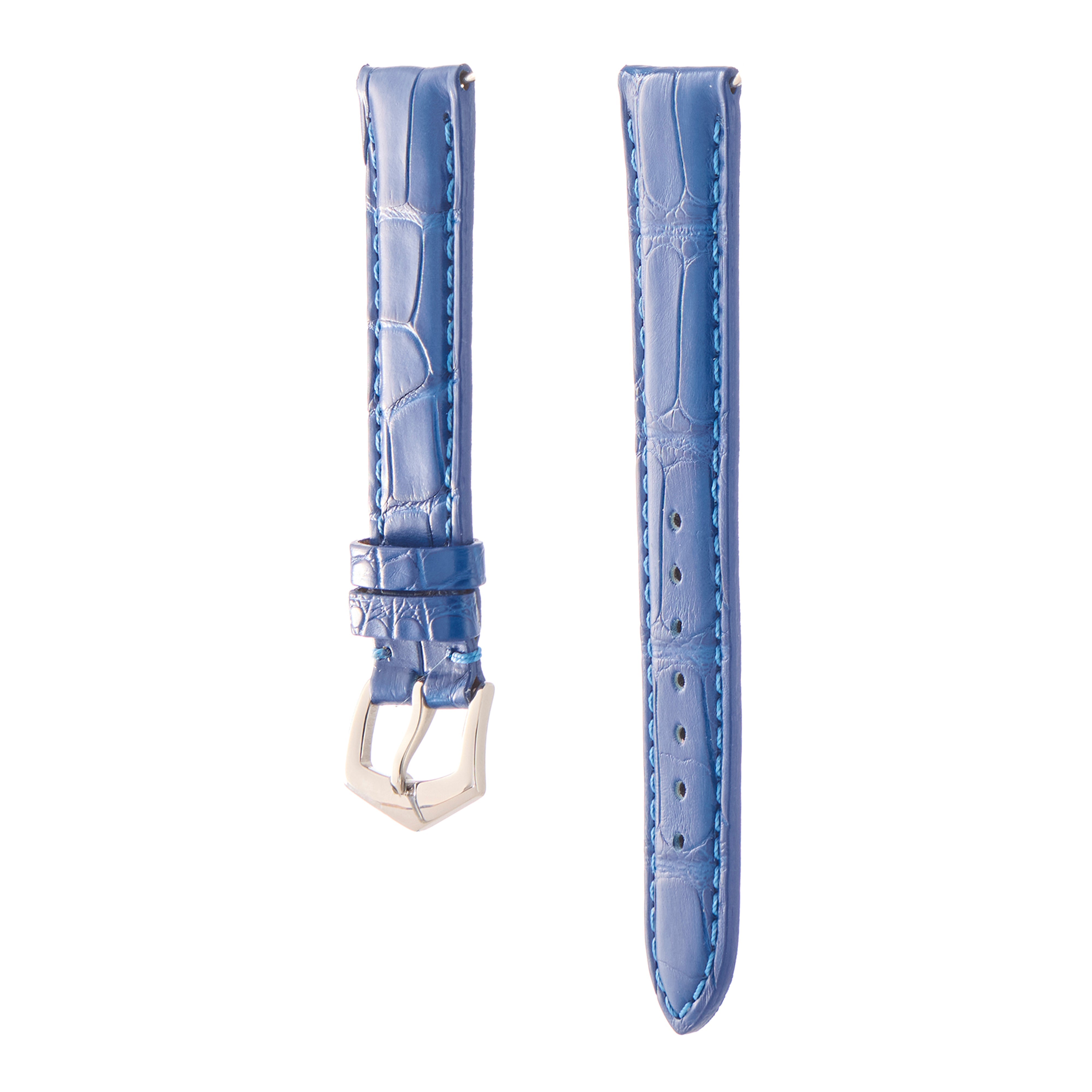 Matt Light Blue Alligator Watch Strap