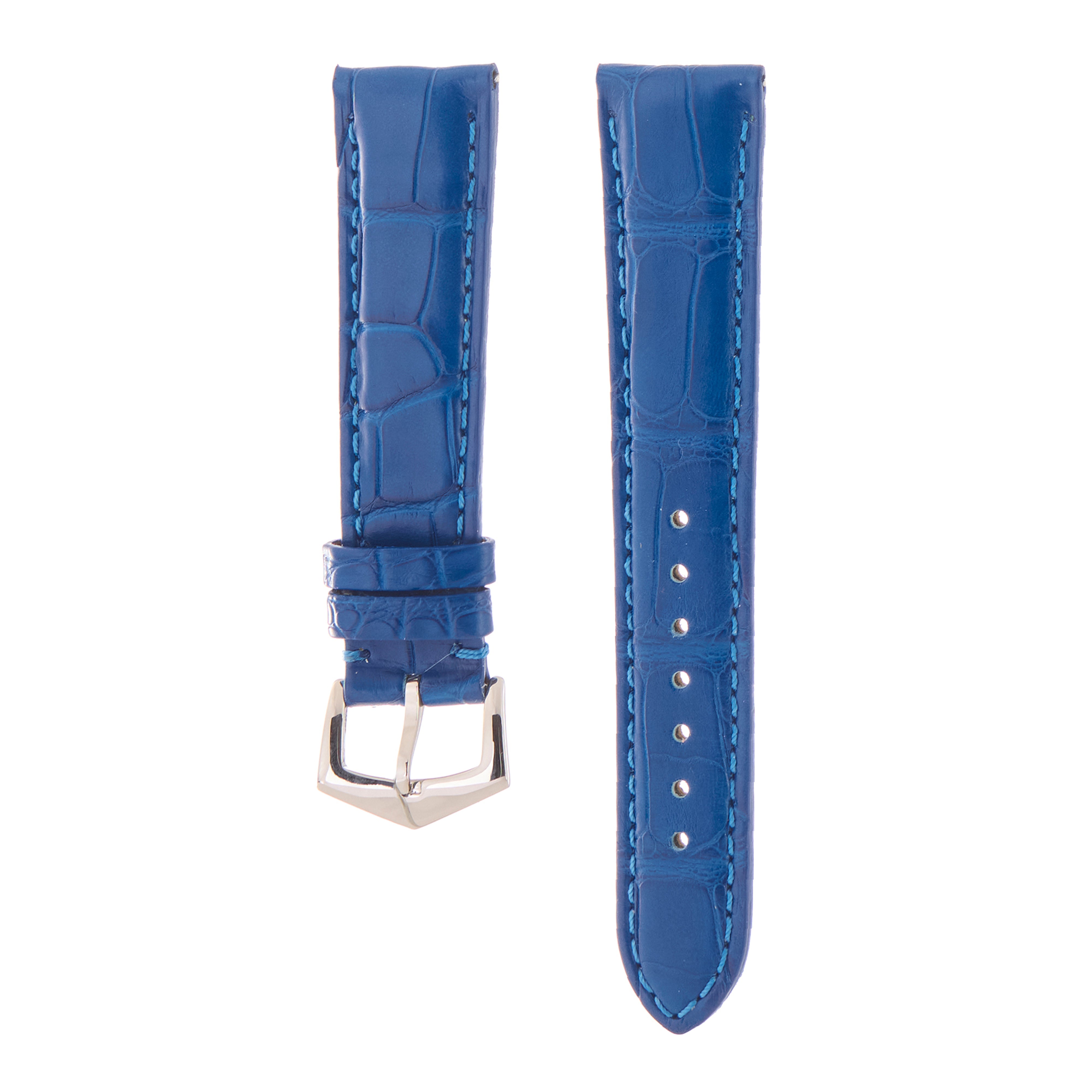 Matt Light Blue Alligator Watch Strap