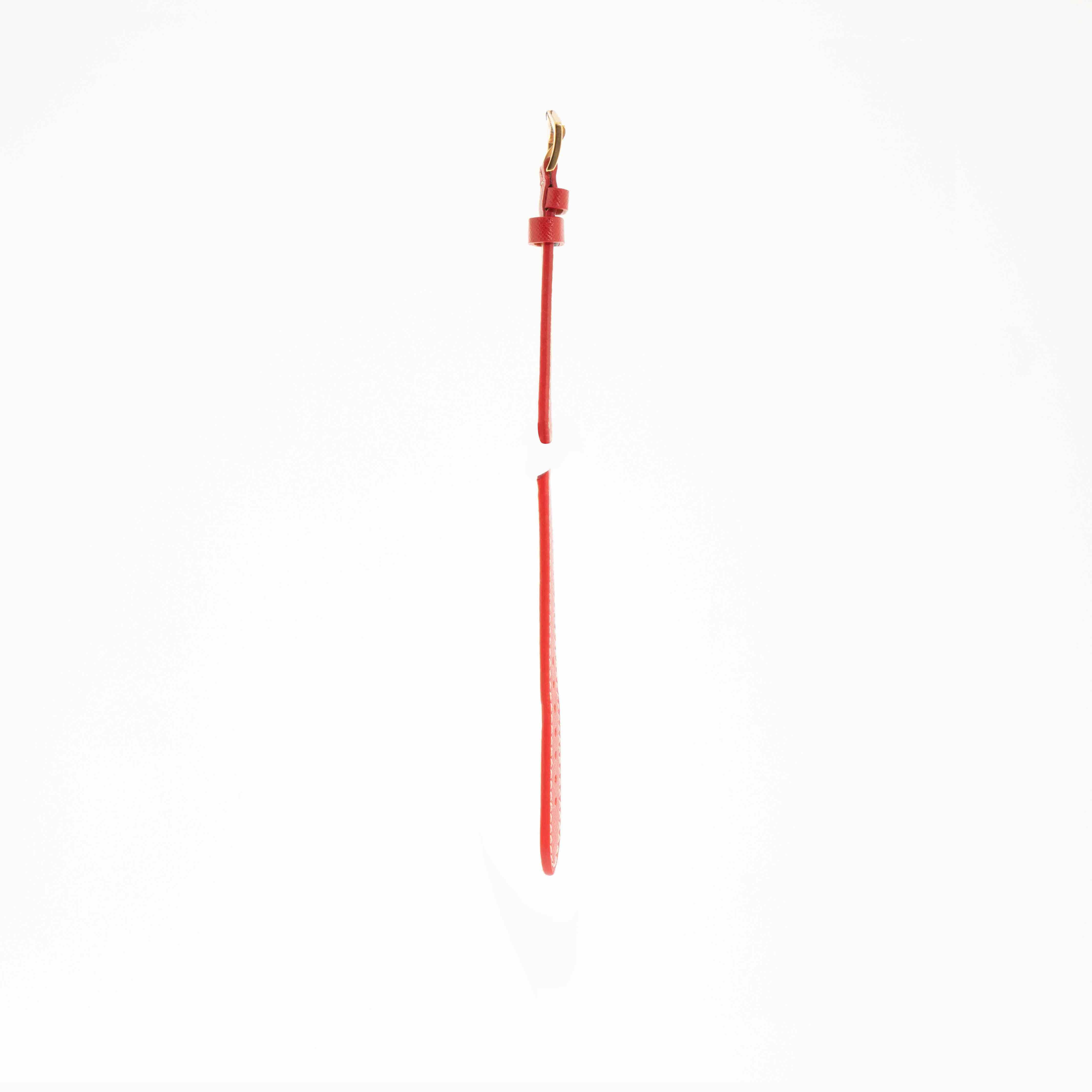 Red Hammered Calfskin Ecru Stitches Watch strap