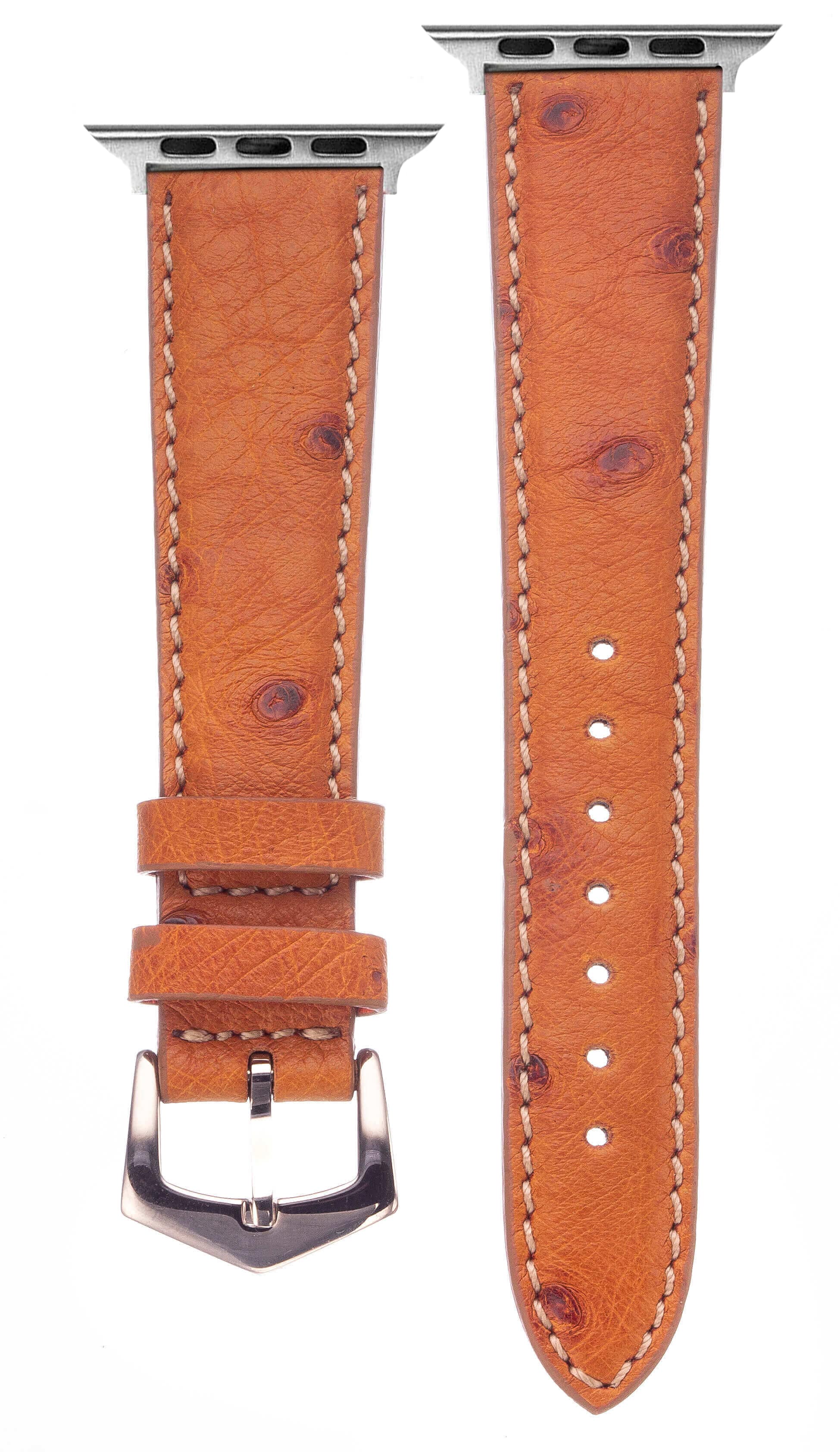 Apple Watch Leather Band ™ Cognac Ostrich Leather Straps