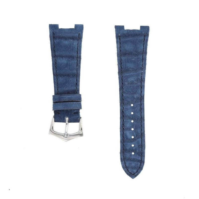 Blue Alligator Nubuck Watch Strap Patek Philippe Compatible