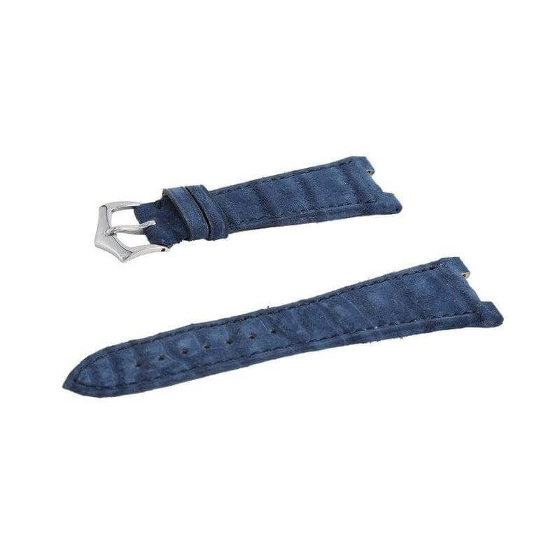 Blue Alligator Nubuck Watch Strap Patek Philippe Compatible