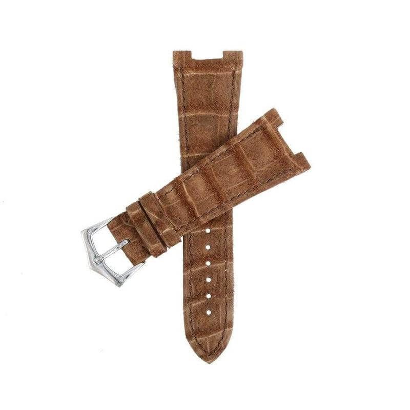 Brown Alligator Nubuck Watch Strap Patek Philippe Compatible