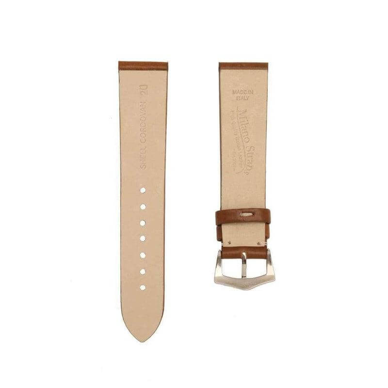 Brown Cordovan Leather No Stitches Watch Strap
