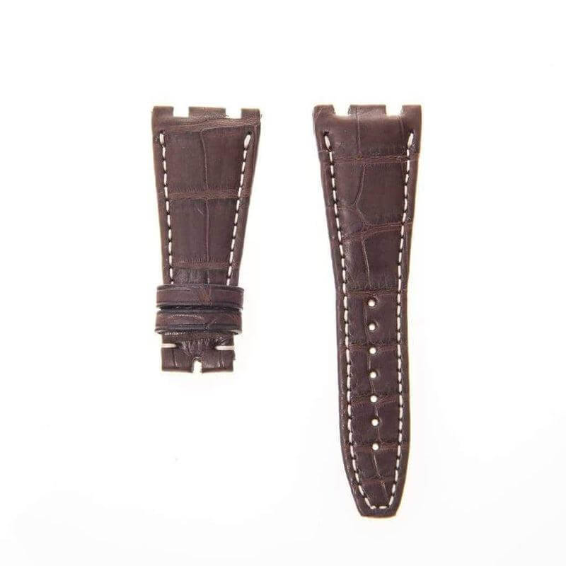 Brown Matt Genuine Alligator Watch Strap Audemars Piguet Compatible