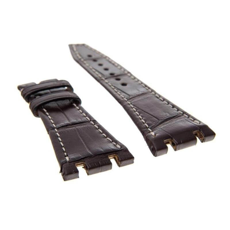 Brown Matt Genuine Alligator Watch Strap Audemars Piguet Compatible