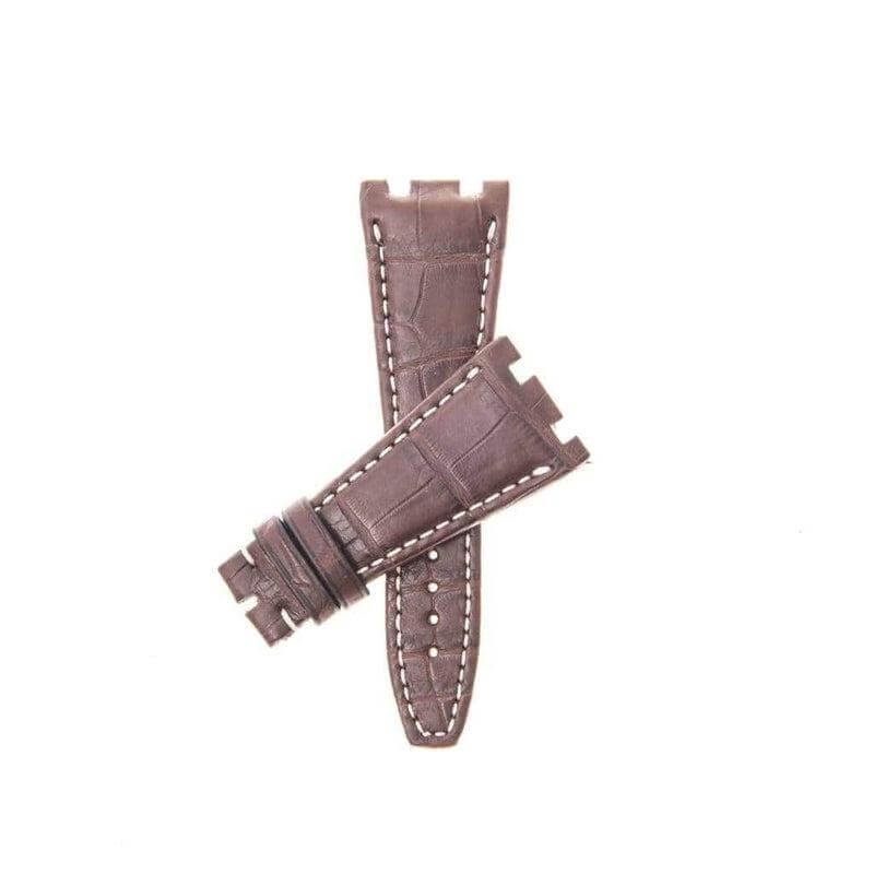 Brown Matt Genuine Alligator Watch Strap Audemars Piguet Compatible