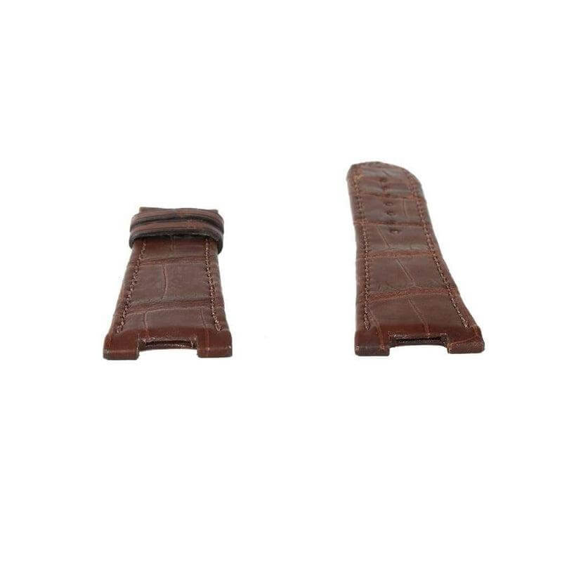 Brown Matt Genuine Alligator Watch Strap Patek Philippe Compatible