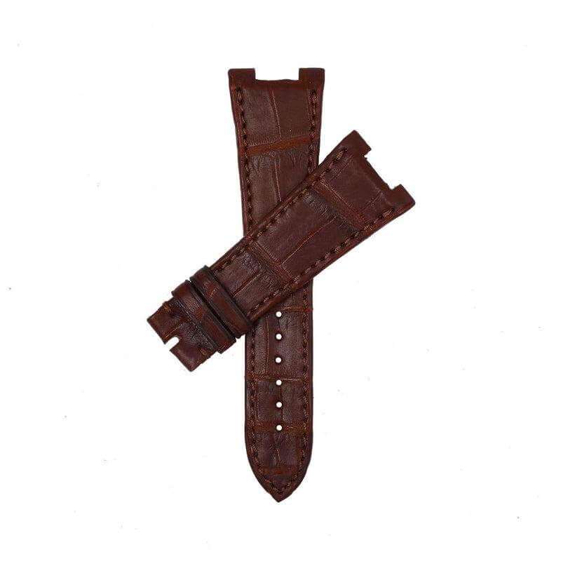 Brown Matt Genuine Alligator Watch Strap Patek Philippe Compatible
