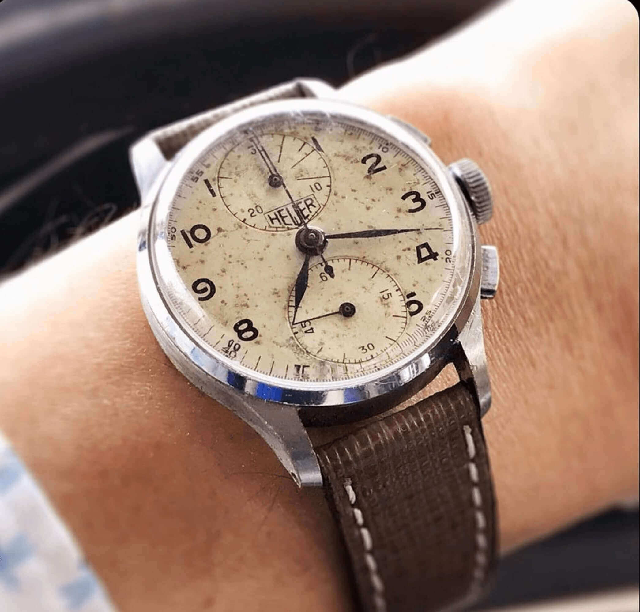 Cognac Saffiano Leather Watch Strap