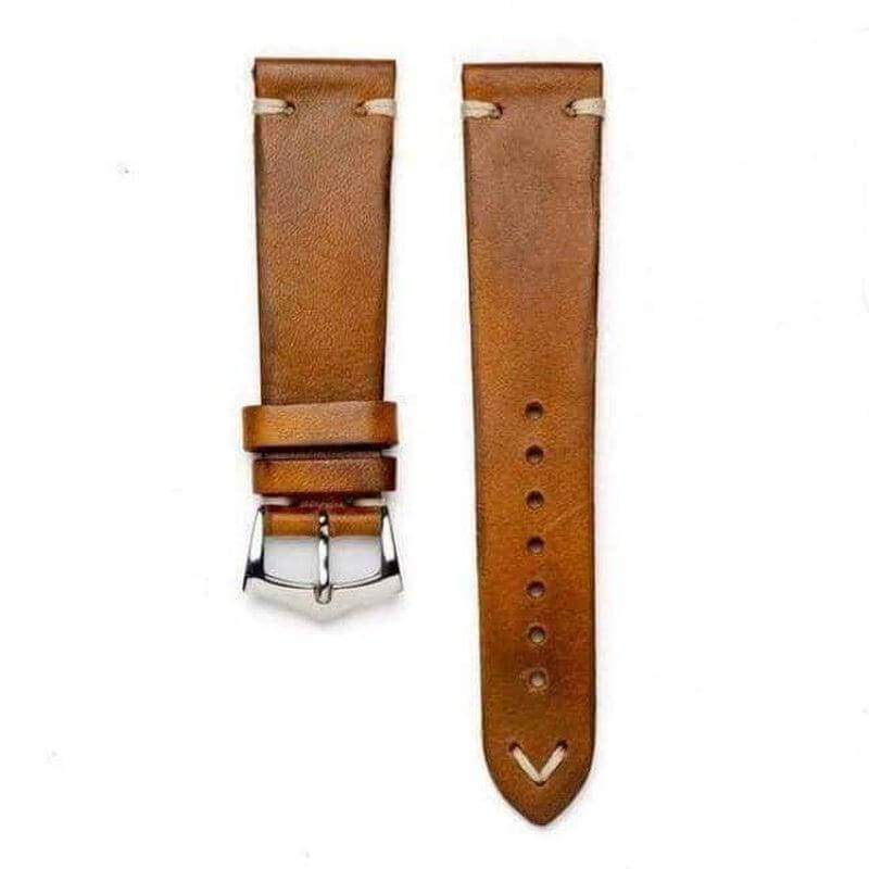 Cognac Vintage Leather Watch Strap