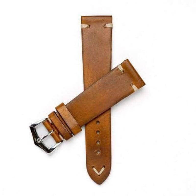 Cognac Vintage Leather Watch Strap