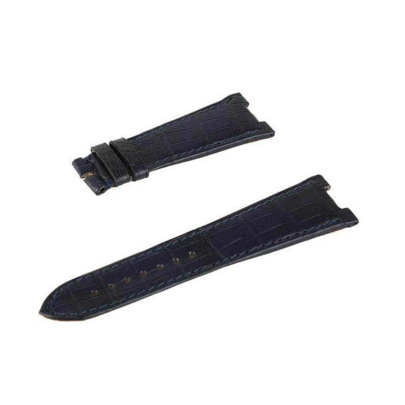 Dark Blue Matt Genuine Alligator Watch Strap Patek Philippe Compatible