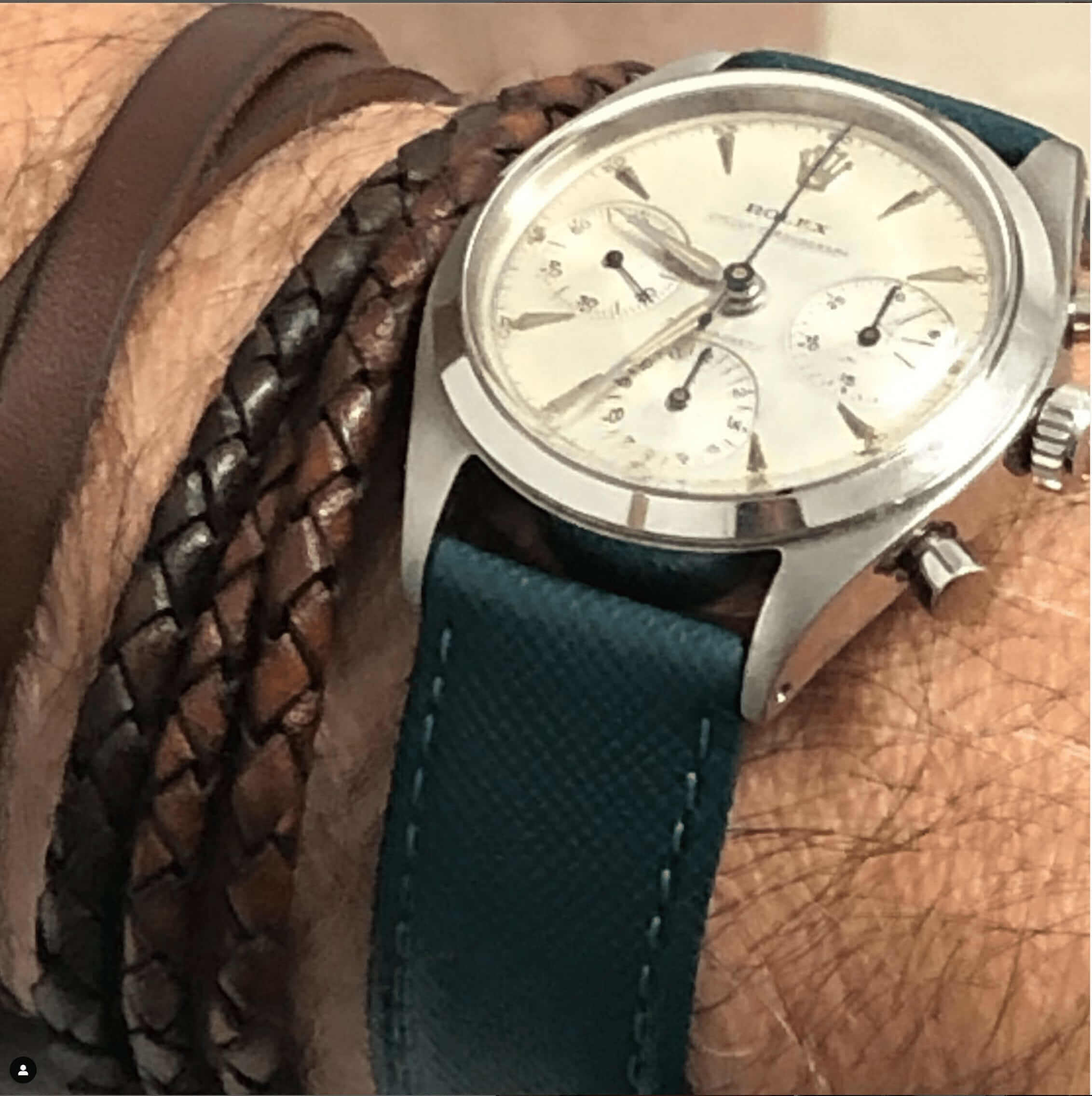 Green Saffiano Leather Watch Strap