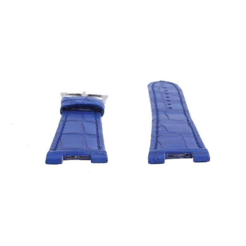 Light Blue Matt Genuine Alligator Watch Strap Patek Philippe Compatible