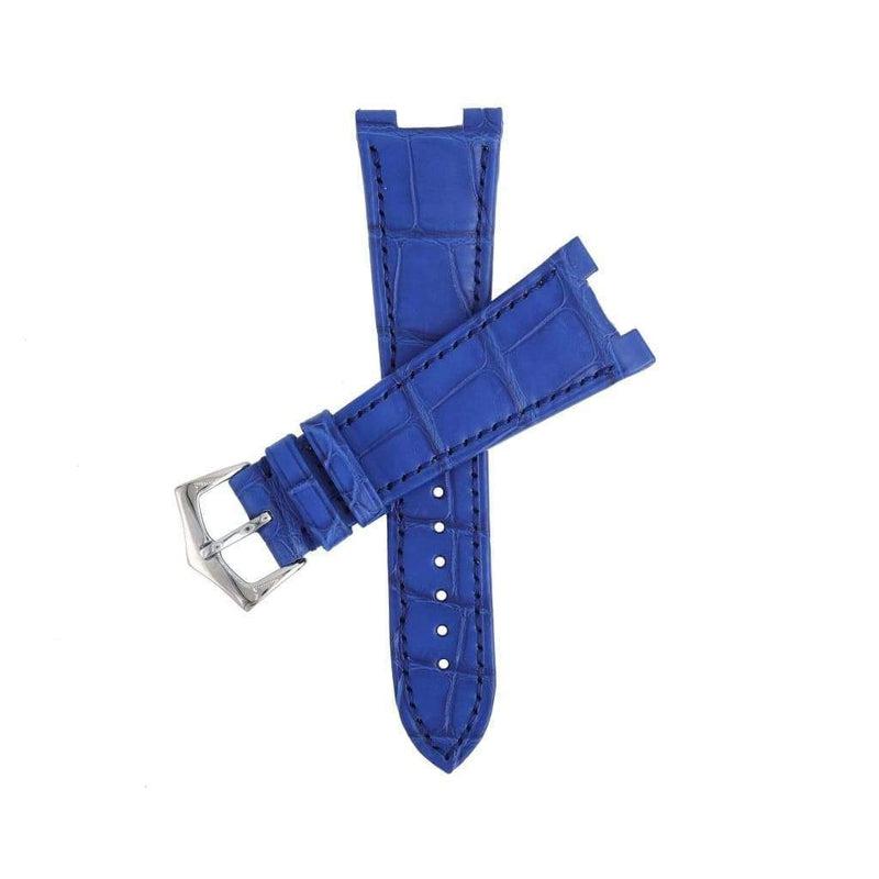 Light Blue Matt Genuine Alligator Watch Strap Patek Philippe Compatible