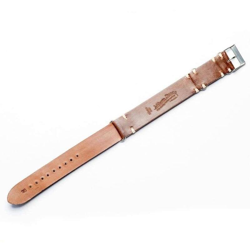 Military Leather Brown Italian Watch Band