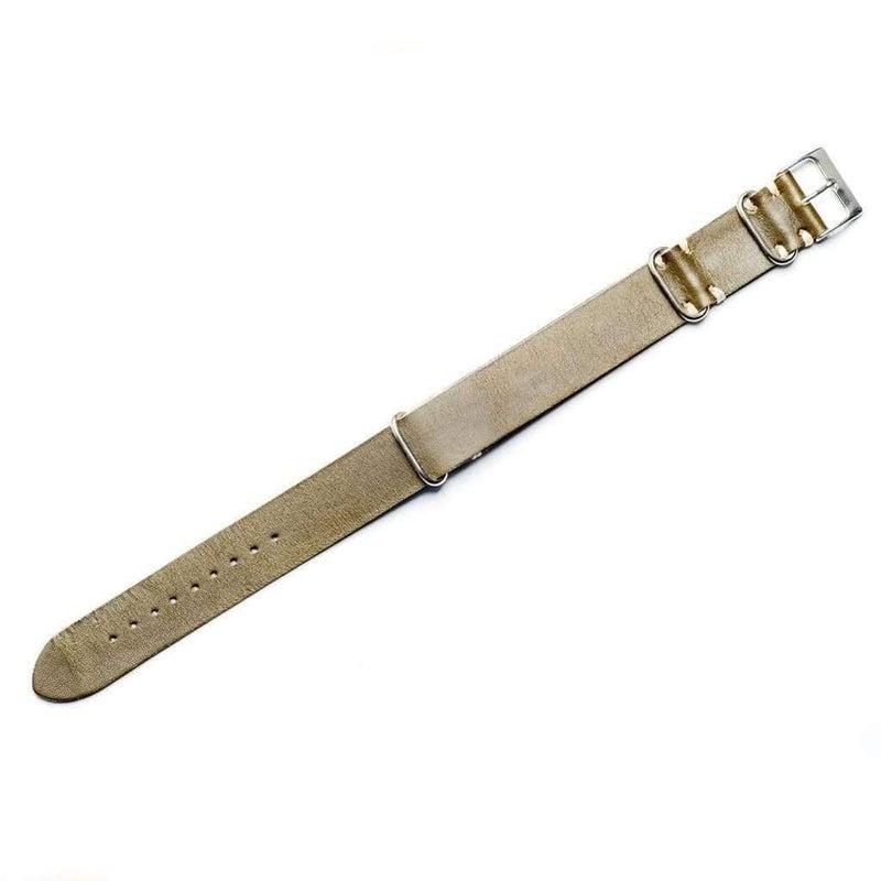 Military Watch Strap Olive Italian Leather