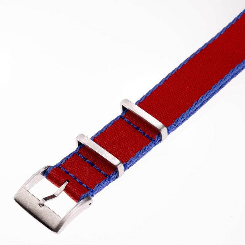 Eco-Friendly Nylon Military Strap Red Blue Borders