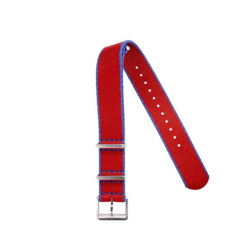 Eco-Friendly Nylon Military Strap Red Blue Borders