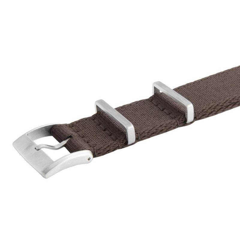 Eco-Friendly Nylon Military Watch Strap - Dark Brown