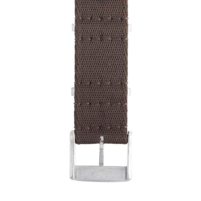 Eco-Friendly Nylon Military Watch Strap - Dark Brown