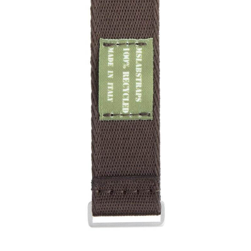 Eco-Friendly Nylon Military Watch Strap - Dark Brown