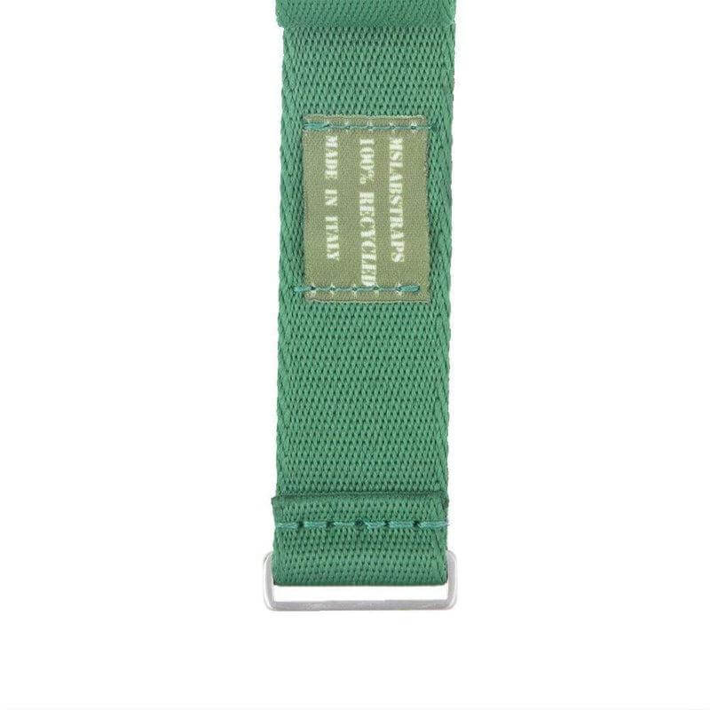 Eco-Friendly Nylon Military Watch Strap - Green -GREEN STITCHES