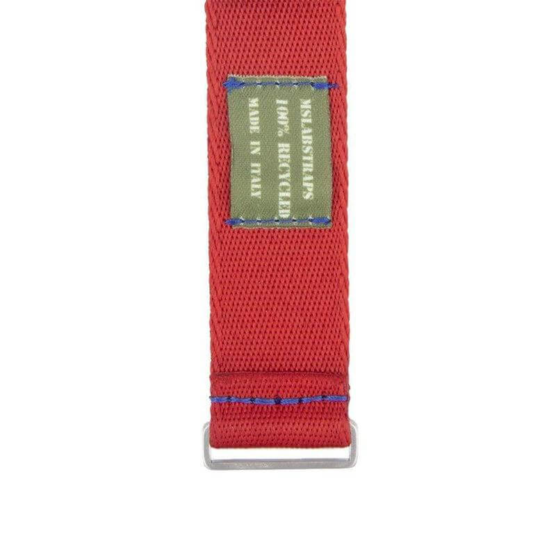 Eco-Friendly Nylon Military Watch Strap - Red Blue Stitches
