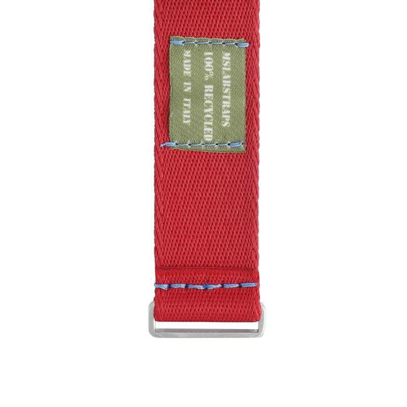 Eco-Friendly Nylon Military Watch Strap - Red Light Blue Stitches