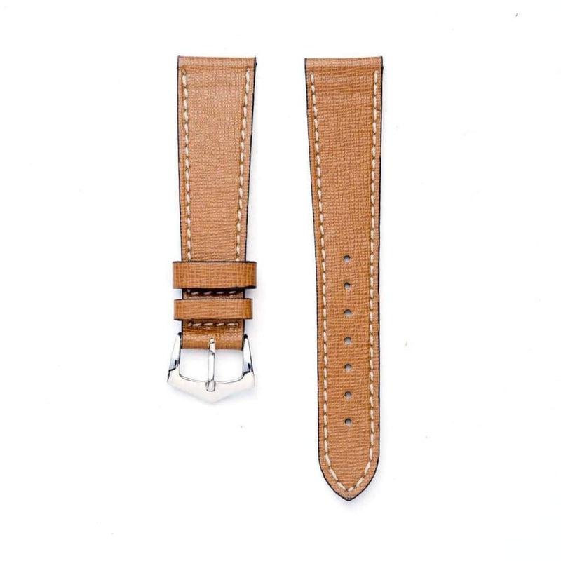 Tan Saffiano Leather Watch Strap