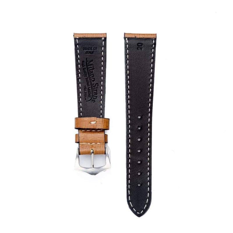 Tan Saffiano Leather Watch Strap