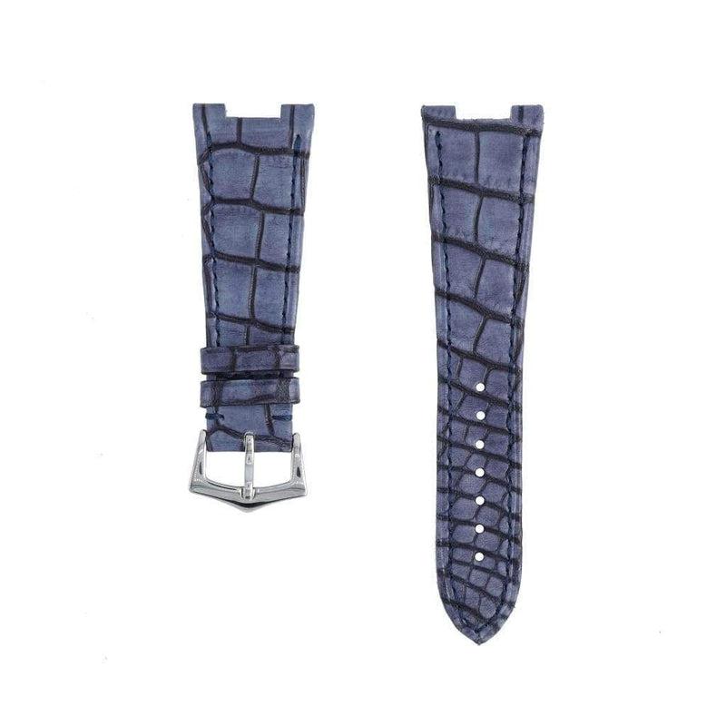 Vintage Blue Genuine Alligator Watch Strap Patek Philippe Compatible