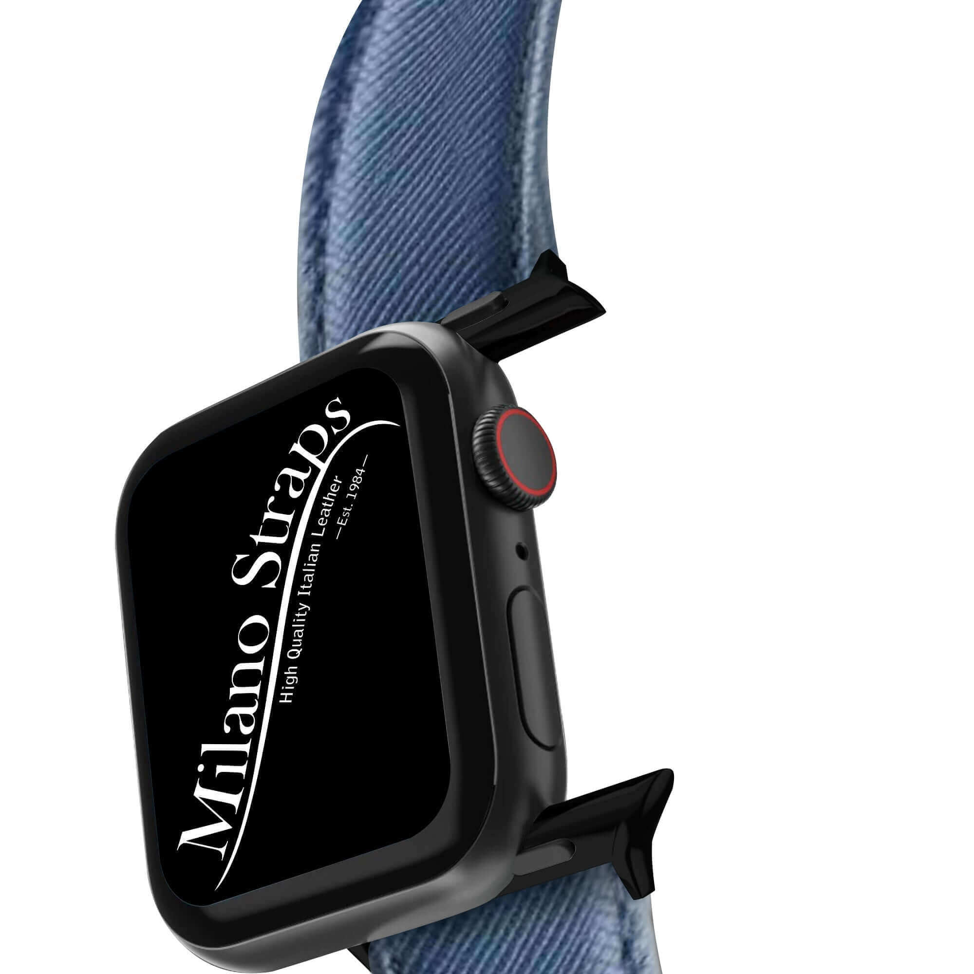 Apple Watch Leather Band ™ Blue Saffiano Tone Stitches