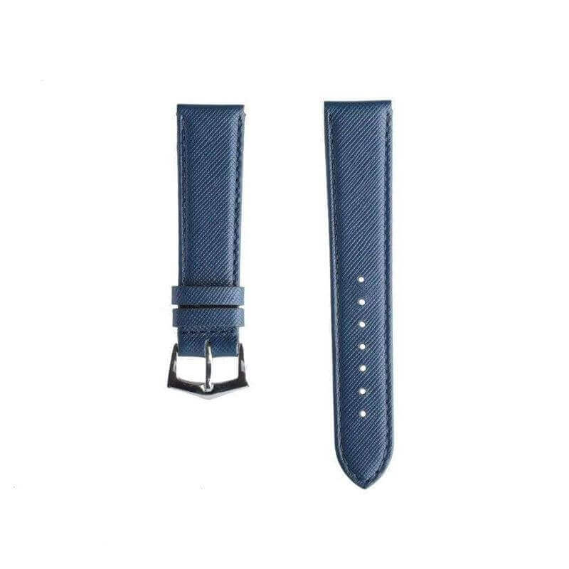 Apple Watch Leather Band ™ Blue Saffiano Tone Stitches