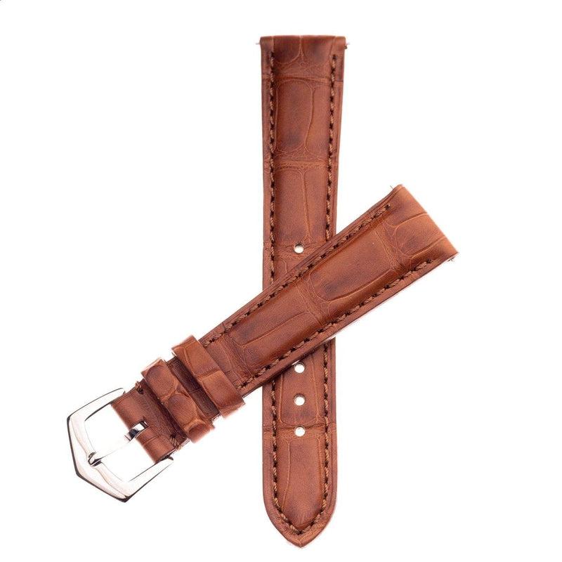 Apple Watch Leather Band ™ Cognac Matt Alligator Watch Band