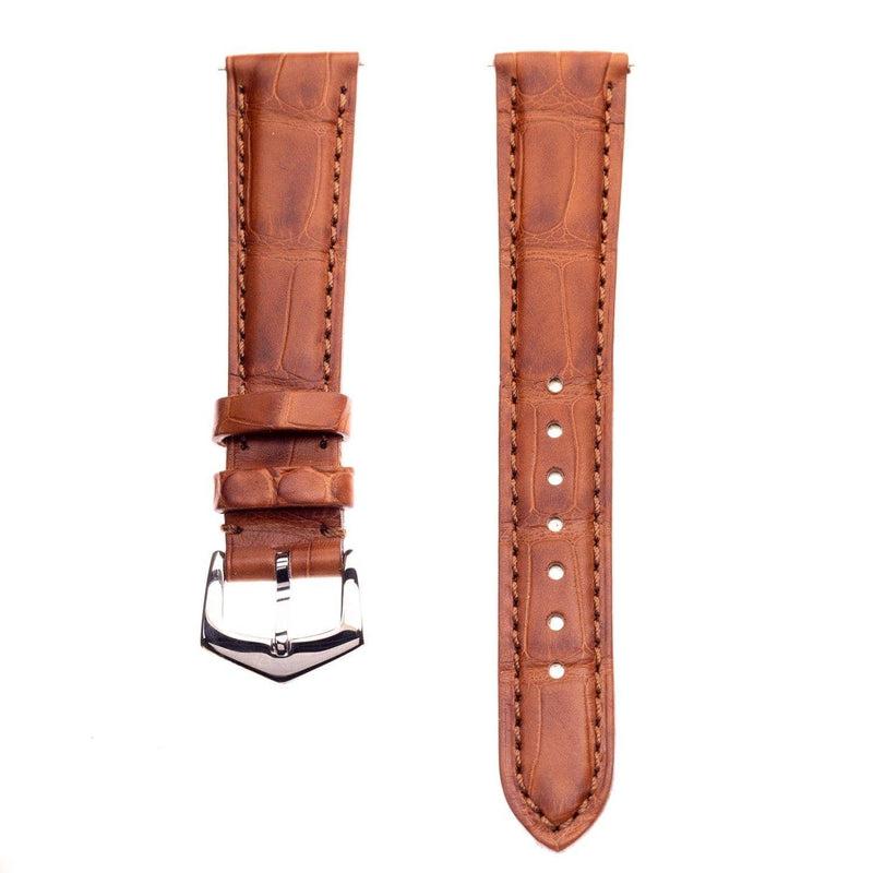 Apple Watch Leather Band ™ Cognac Matt Alligator Watch Band