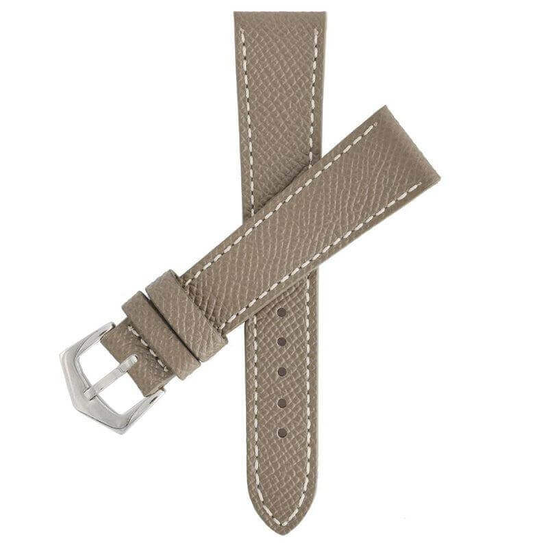 Apple Watch Leather Band ™ Hammered Toupe Ecru Stitches