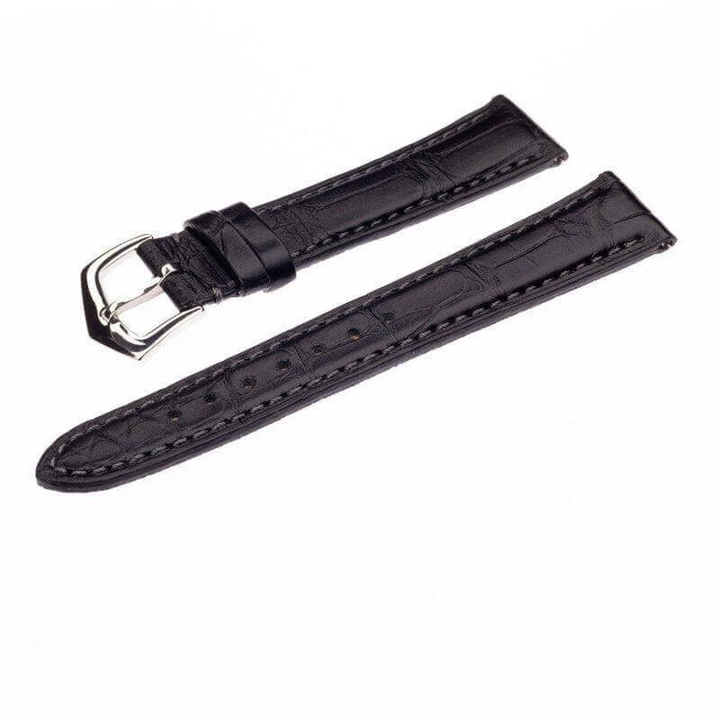 Apple Watch Leather Band ™ Matt Black Alligator Watch Strap