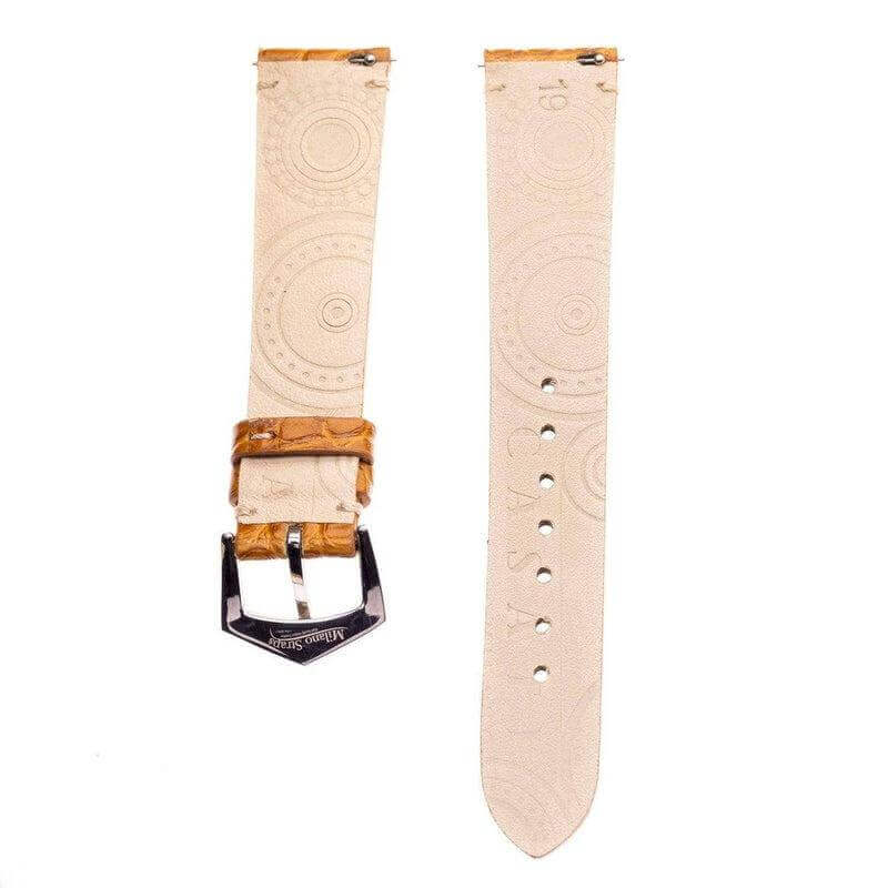 Apple Watch Leather Band ™ Millennium Cognac Alligator Minimal Stitches