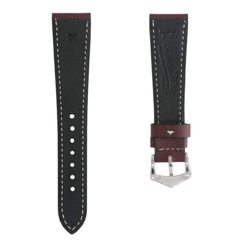Cognac Saffiano Leather Watch Strap