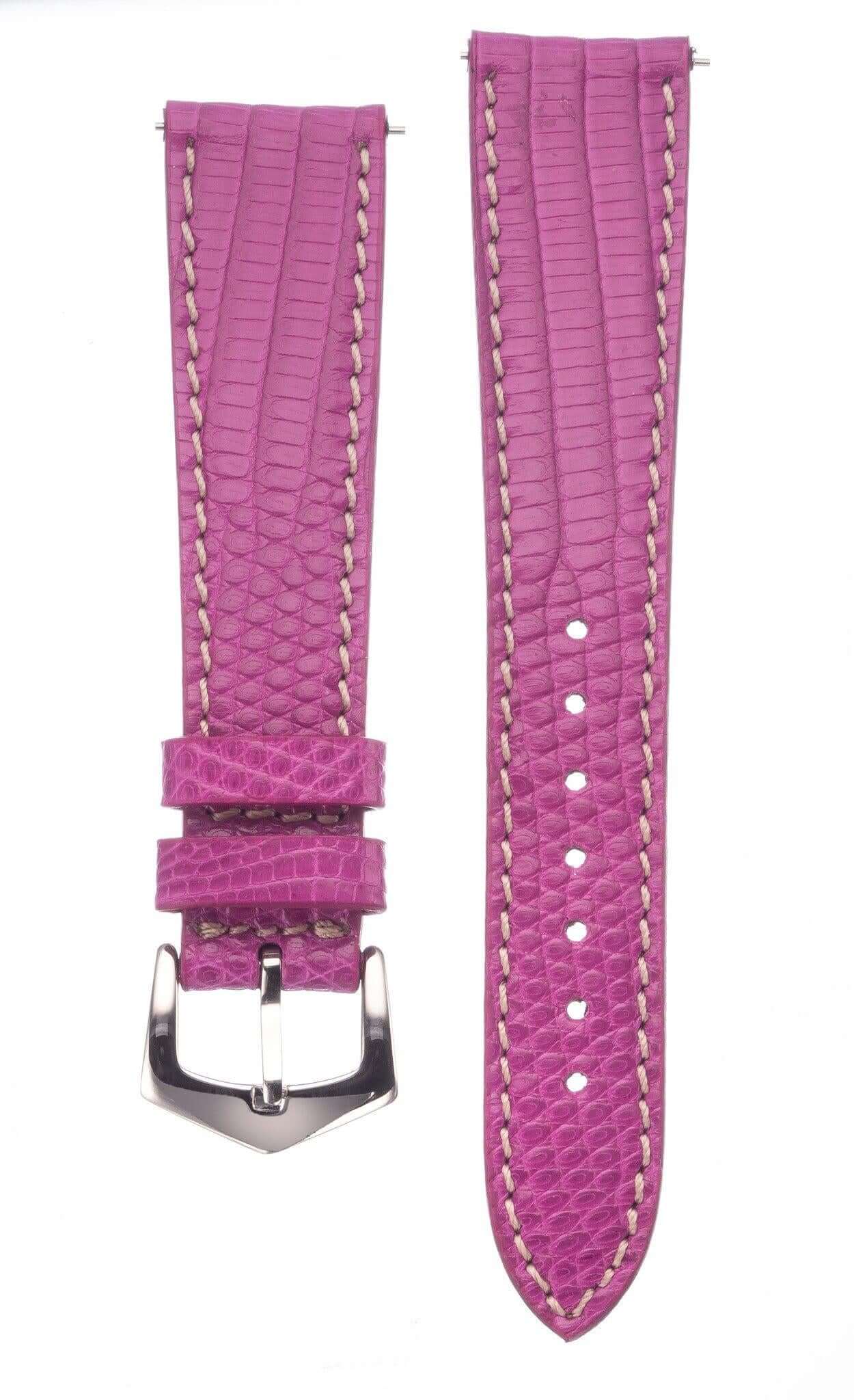 Fuchsia Lizard Apple Watch Leather Band  | Watch bands