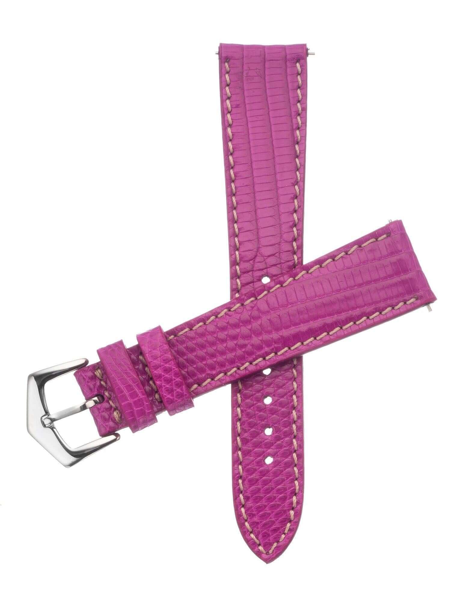 Fuchsia Lizard Apple Watch Leather Band  | Watch bands