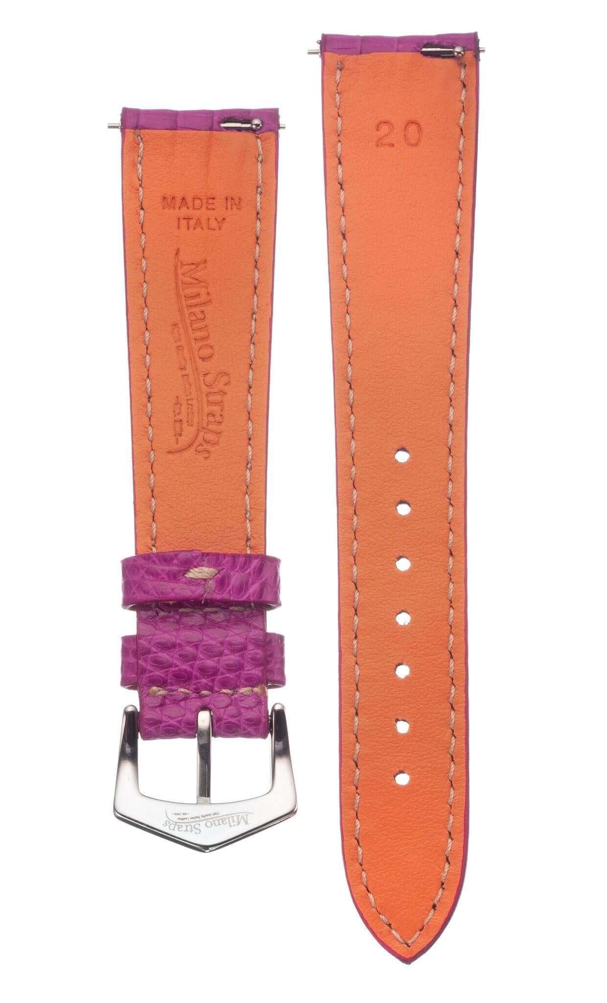 Fuchsia Lizard Apple Watch Leather Band  | Watch bands