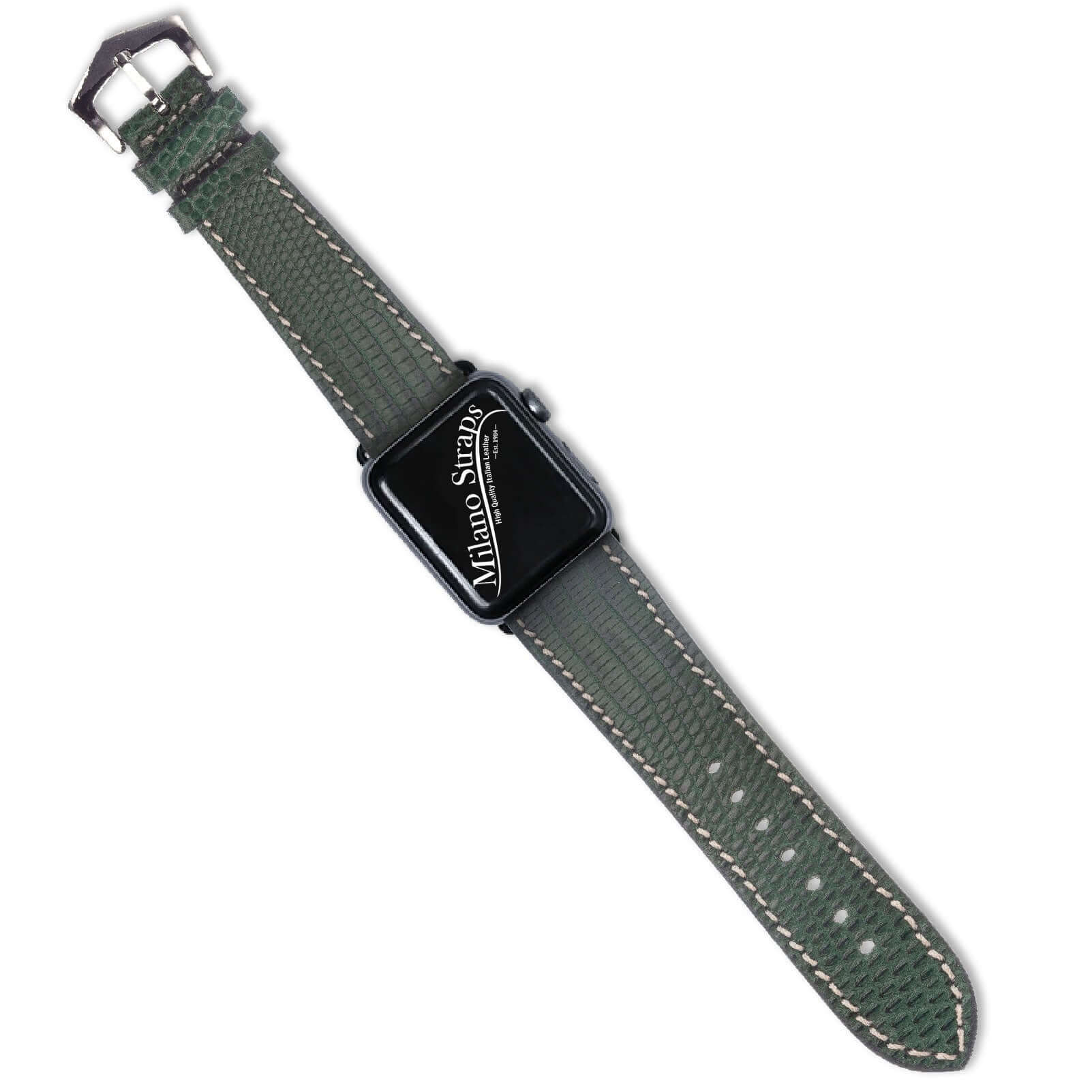 Green Lizard Apple Watch Leather Band  | Watch Bands