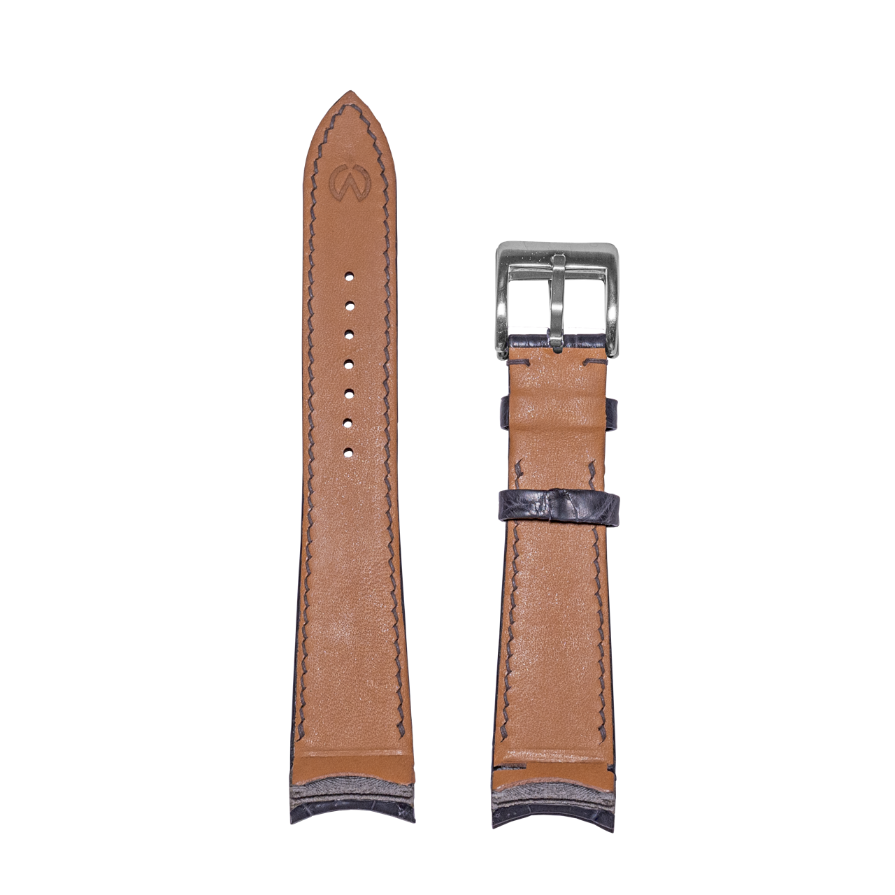 Handmade Rembordé Folded Edge Alligator Belly Leather Strap - Integrated Fit