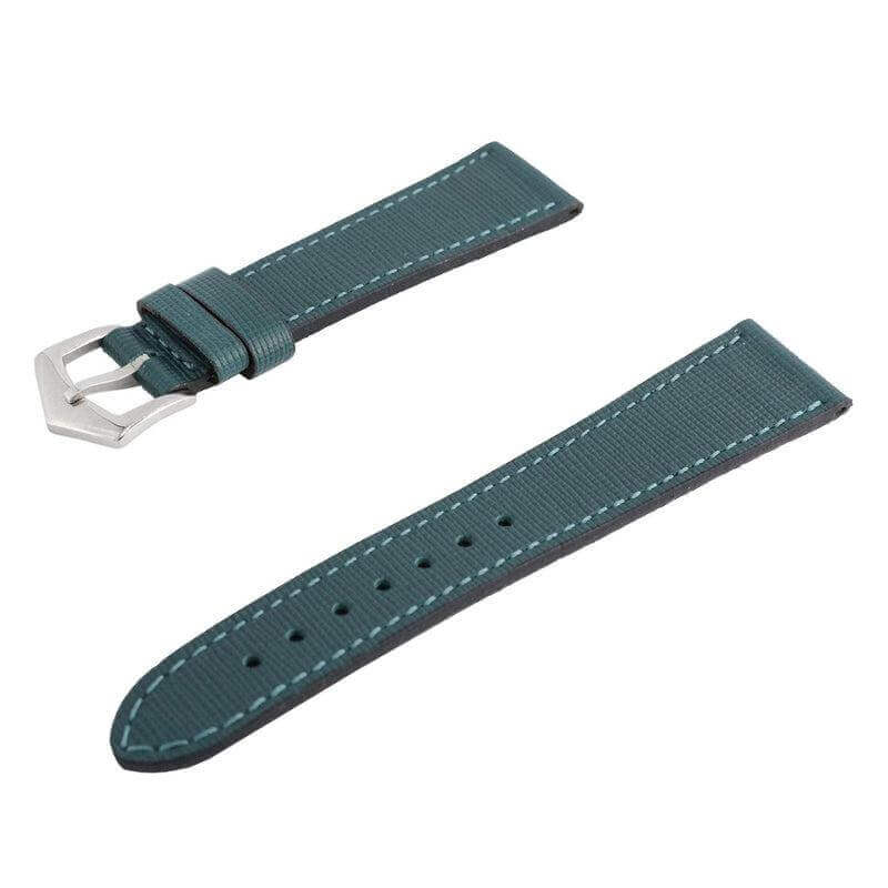 Apple Watch Leather Band ™ Green Saffiano Tone Stitches